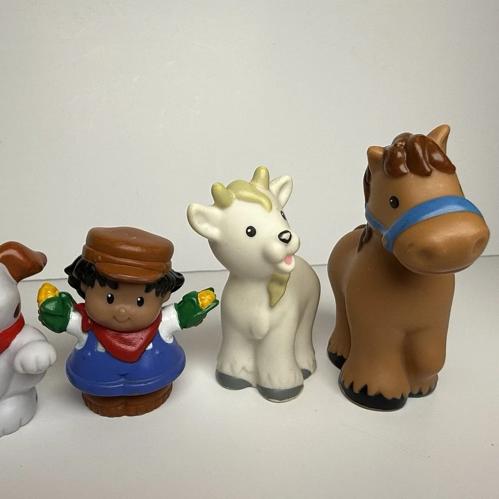 Fisher Price Little People Figure Toy Farmer Boy Dog Horse‎ Goat Corn 6